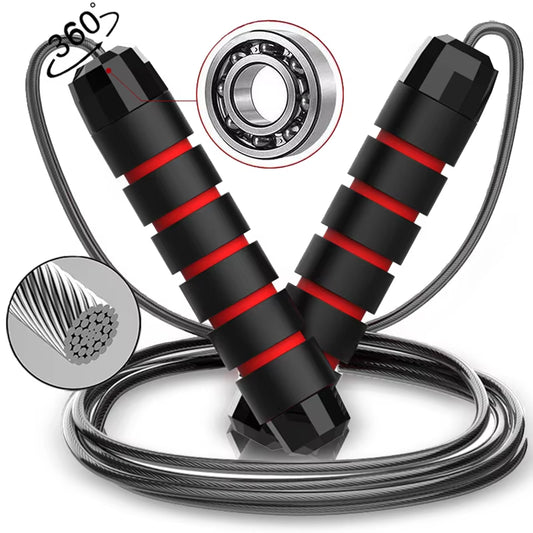 Adjustable Speed Jump Rope with Ball Bearings – Tangle-Free, Foam Handles, Fitness Training Skipping Rope
