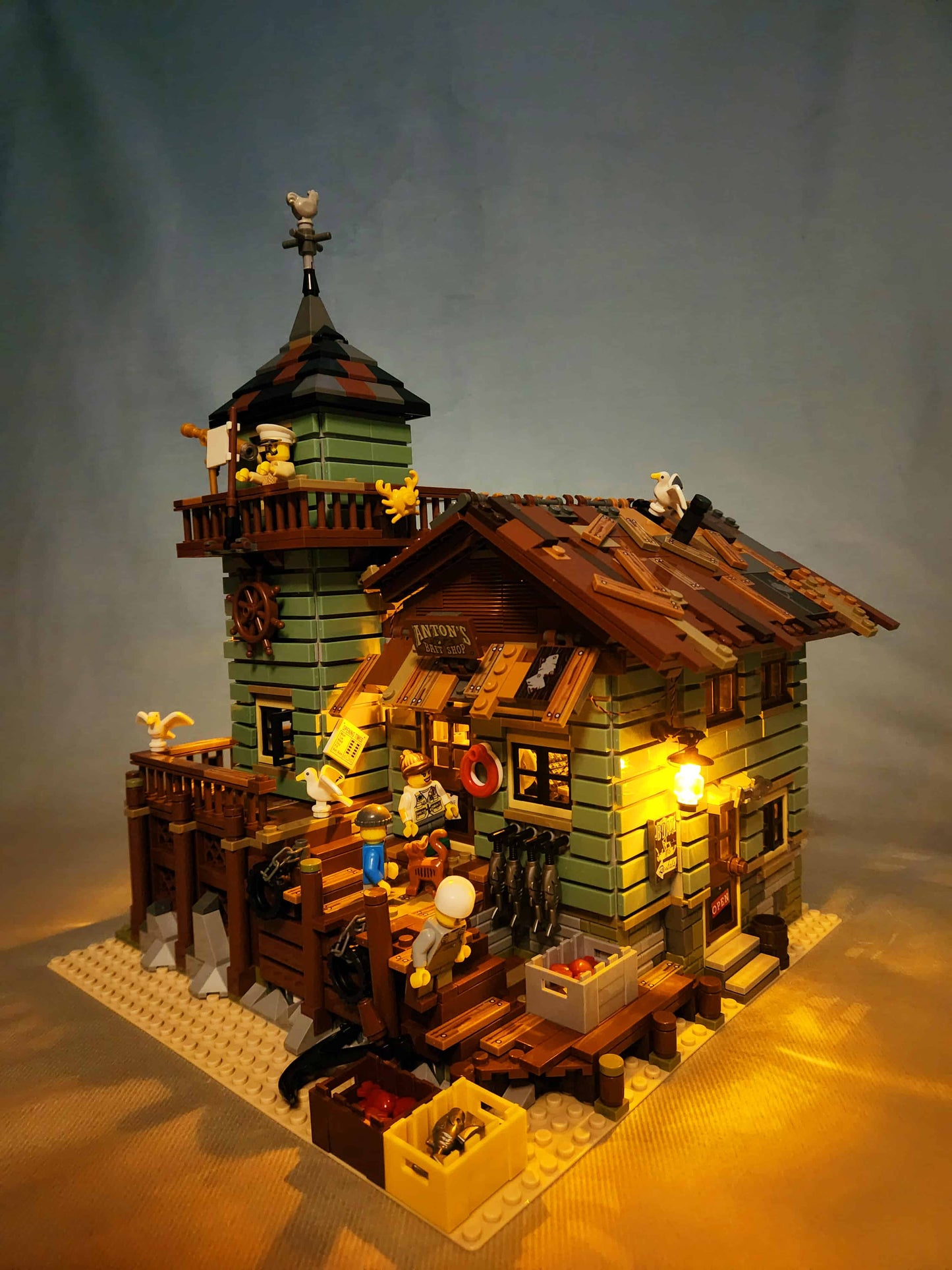 Fishing House Building Set (Compatible with Major Brick Brands) – 2049 PCS