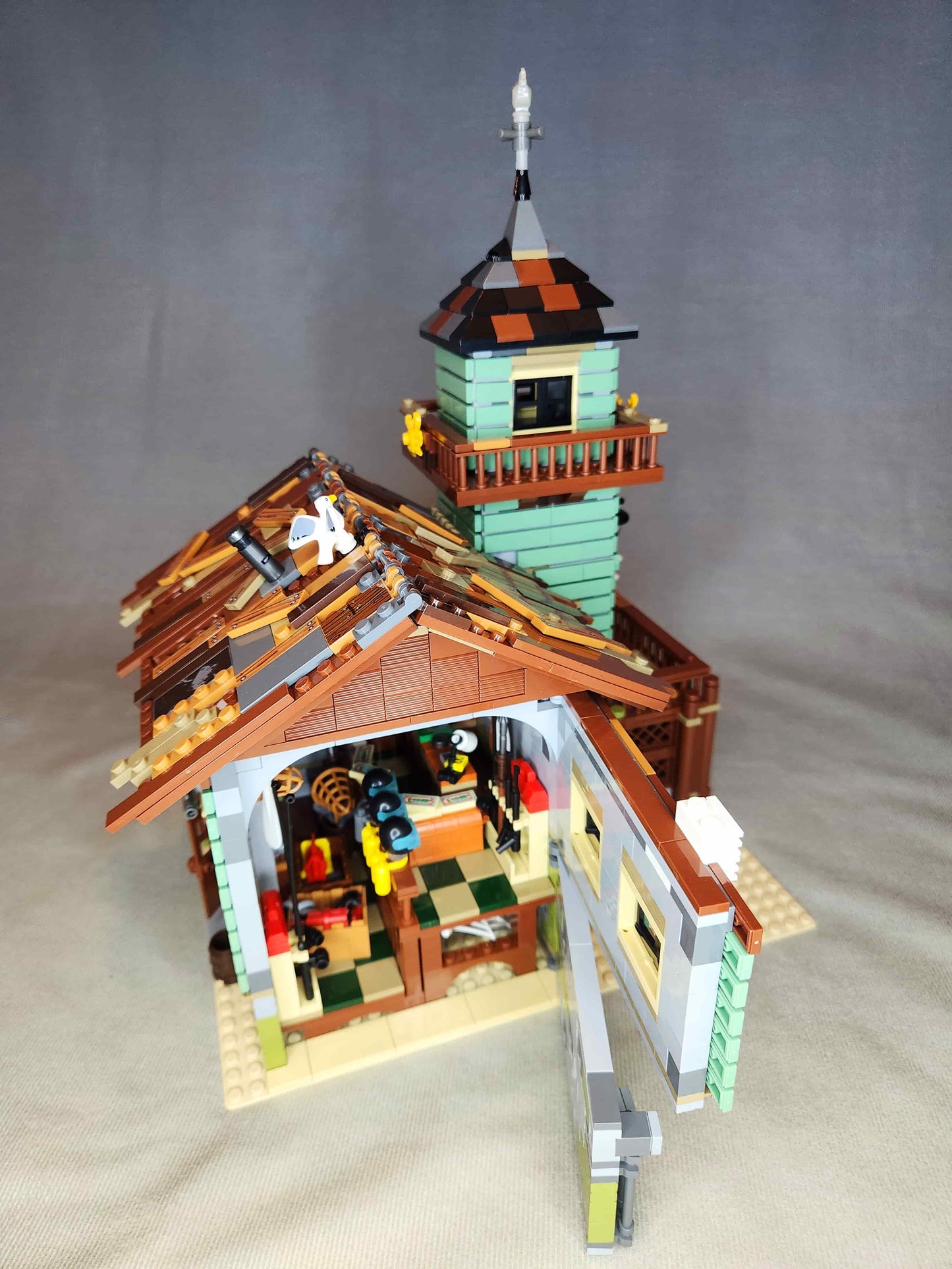 Fishing House Building Set (Compatible with Major Brick Brands) – 2049 PCS