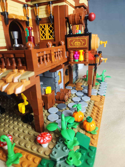 Medieval Tavern Building Blocks Set – European Street Architecture, 2868 PCS, Compatible Brick MOC Model