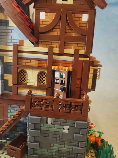 Medieval Tavern Building Blocks Set – European Street Architecture, 2868 PCS, Compatible Brick MOC Model