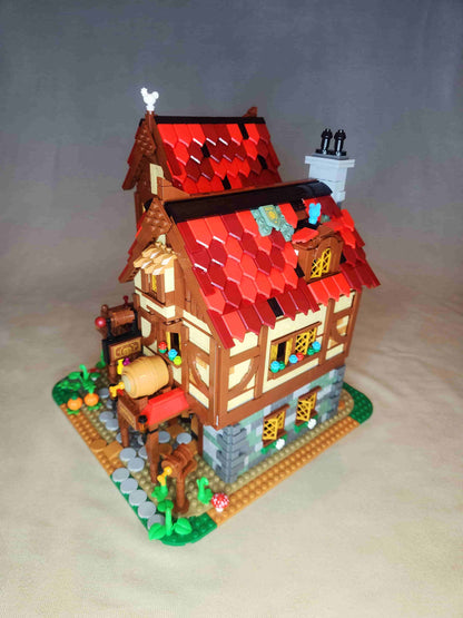 Medieval Tavern Building Blocks Set – European Street Architecture, 2868 PCS, Compatible Brick MOC Model