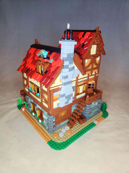 Medieval Tavern Building Blocks Set – European Street Architecture, 2868 PCS, Compatible Brick MOC Model