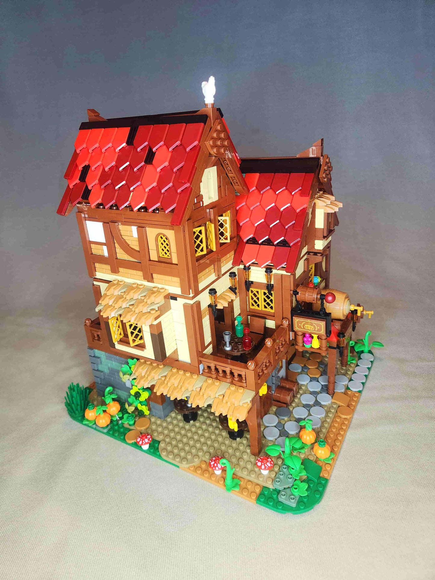 Medieval Tavern Building Blocks Set – European Street Architecture, 2868 PCS, Compatible Brick MOC Model