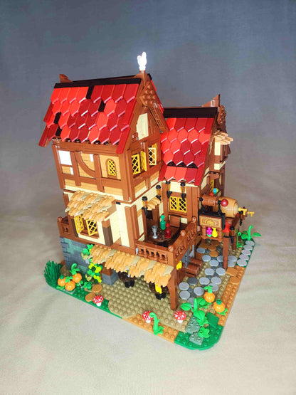 Medieval Tavern Building Blocks Set – European Street Architecture, 2868 PCS, Compatible Brick MOC Model