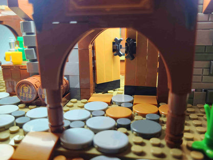 Medieval Tavern Building Blocks Set – European Street Architecture, 2868 PCS, Compatible Brick MOC Model