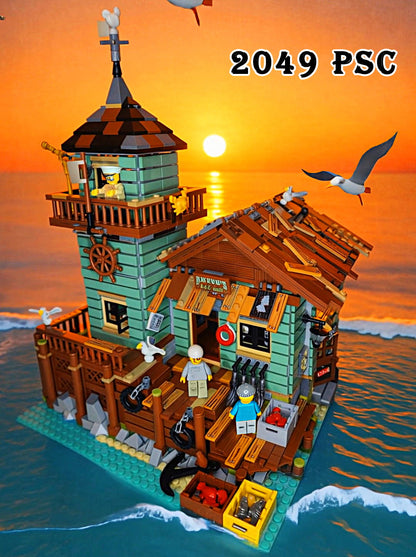 Fishing House Building Set (Compatible with Major Brick Brands) – 2049 PCS