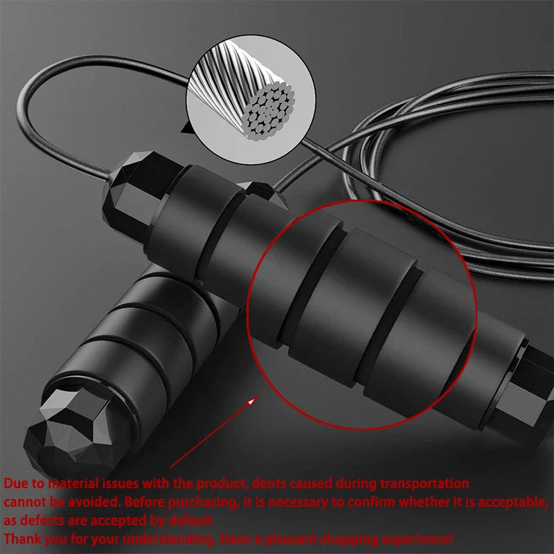 Adjustable Speed Jump Rope with Ball Bearings – Tangle-Free, Foam Handles, Fitness Training Skipping Rope