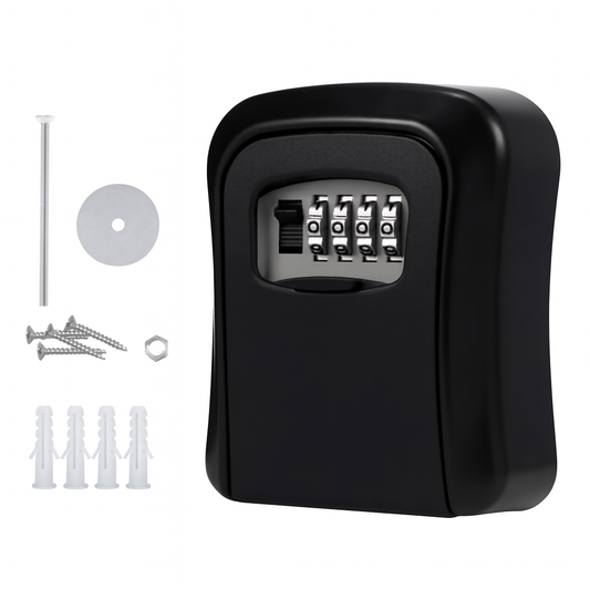 Wall Mounted Key Lock Box – 4-Digit Outdoor Combination Safe