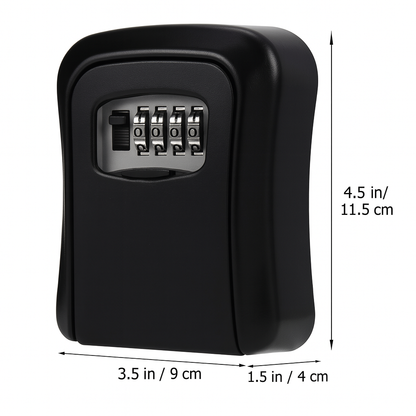 Wall Mounted Key Lock Box – 4-Digit Outdoor Combination Safe