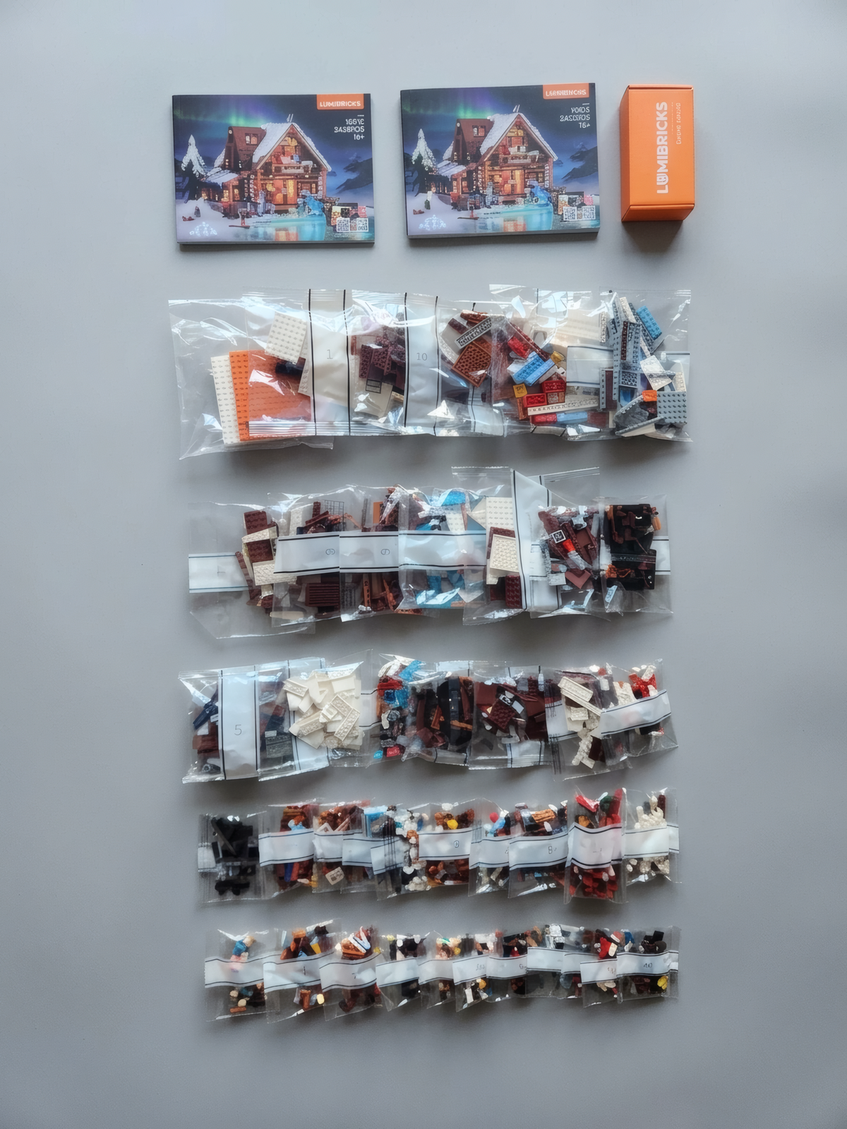 Aurora Cabin Building Set with LED Lights – 2425 Pieces
