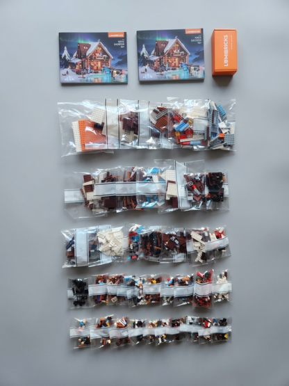 Aurora Cabin Building Set with LED Lights – 2425 Pieces