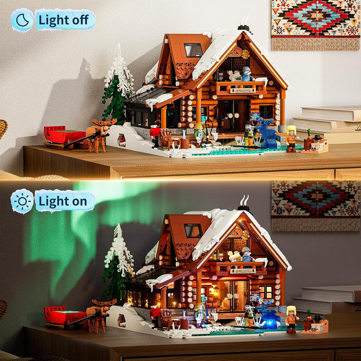 Aurora Cabin winter lodge building set