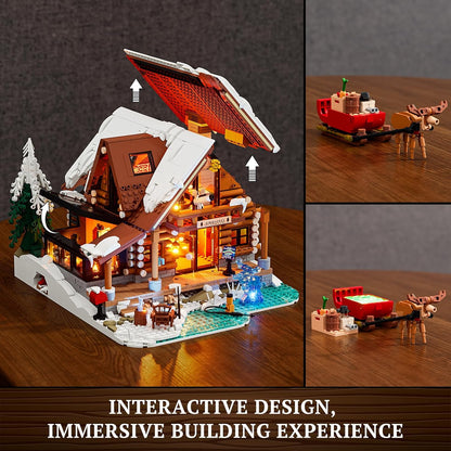 Aurora Cabin building set with LED lights