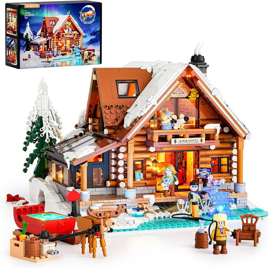 Aurora Cabin building set with LED lighting