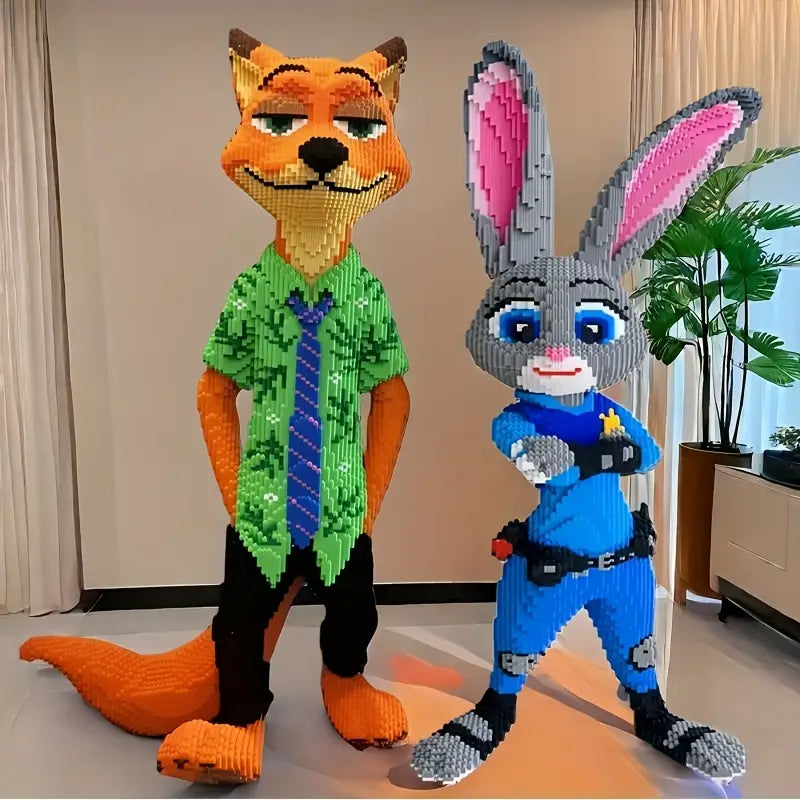 Zootropolis Mini Building Block Figures – Judy Hopps & Nick Wilde Toy Bricks Set