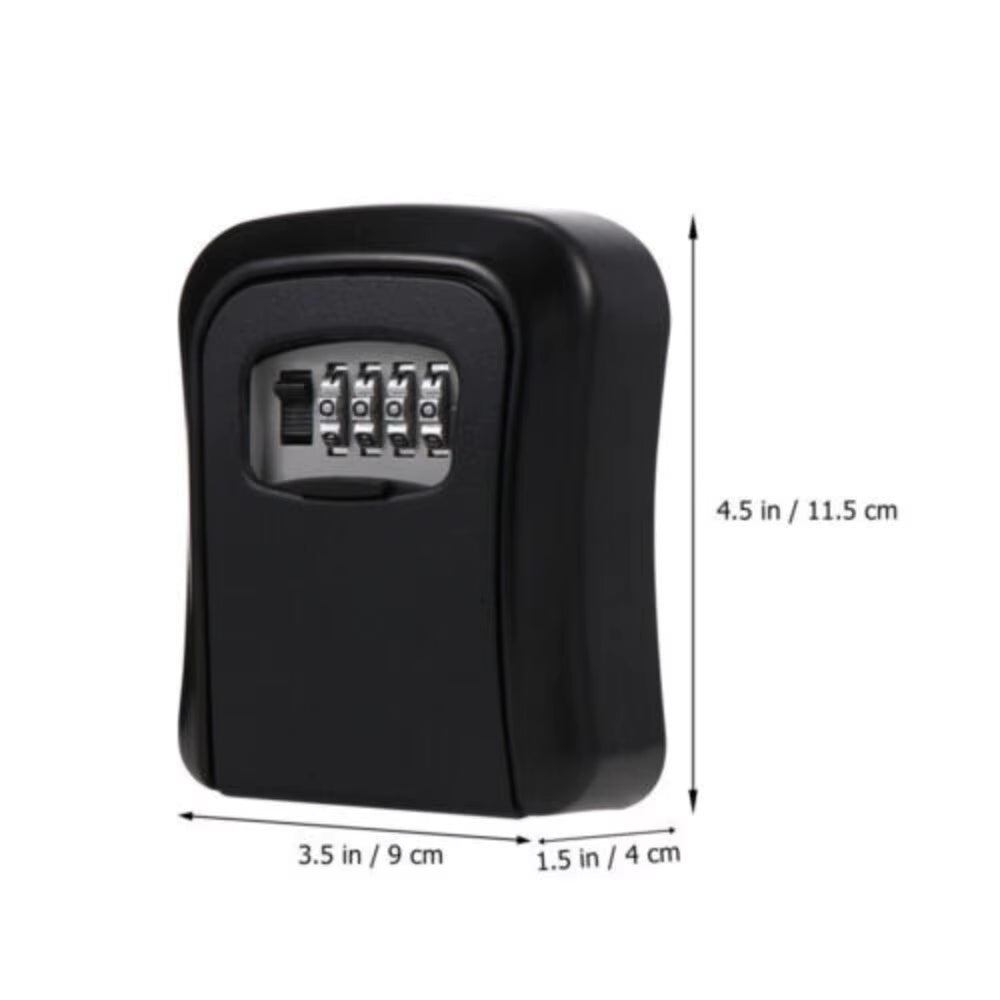 Wall Mounted Key Lock Box – 4-Digit Outdoor Combination Safe