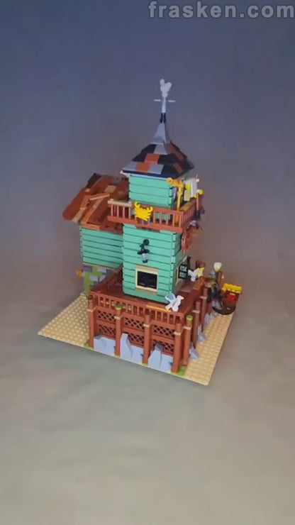 Fishing House Building Set (Compatible with Major Brick Brands) – 2049 PCS
