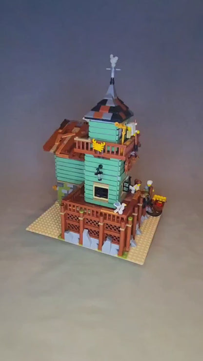 Fishing House Building Set (Compatible with Major Brick Brands) – 2049 PCS